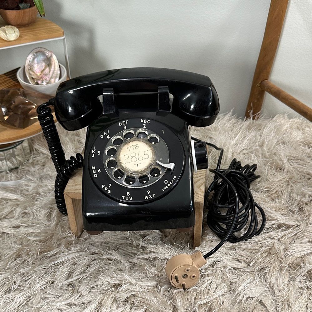 Rotary‎ Phone Vtg Stromberg-Carlson USA Untested As Is Black Rotary Desk Phone